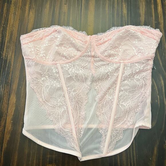 I.AM.GIA Demie Pastel Pink Strapless Corset Top Size Large - Picture 1 of 5